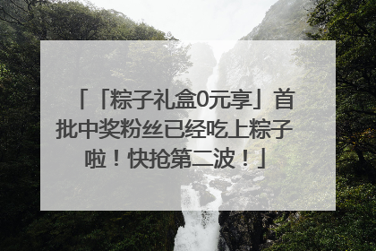 「粽子礼盒0元享」首批中奖粉丝已经吃上粽子啦！快抢第二波！