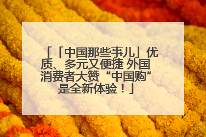 「中国那些事儿」优质、多元又便捷 外国消费者大赞“中国购”是全新体验！