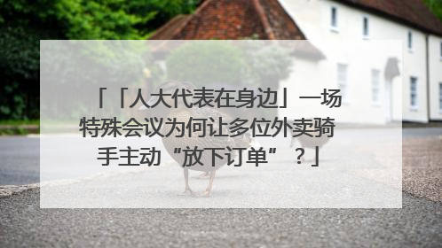 「人大代表在身边」一场特殊会议为何让多位外卖骑手主动“放下订单”？