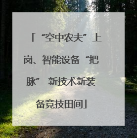 “空中农夫”上岗、智能设备“把脉” 新技术新装备竞技田间