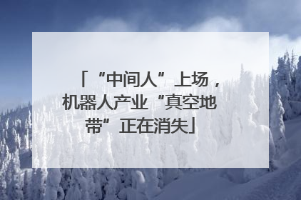 “中间人”上场，机器人产业“真空地带”正在消失