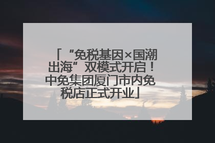 “免税基因×国潮出海”双模式开启！中免集团厦门市内免税店正式开业