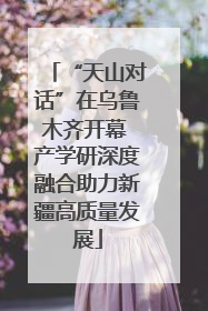 “天山对话”在乌鲁木齐开幕 产学研深度融合助力新疆高质量发展