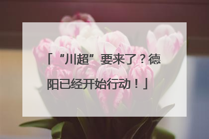 “川超”要来了？德阳已经开始行动！