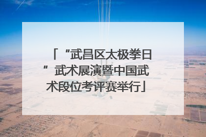 “武昌区太极拳日”武术展演暨中国武术段位考评赛举行