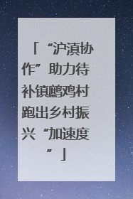 “沪滇协作”助力待补镇鹧鸡村跑出乡村振兴“加速度”