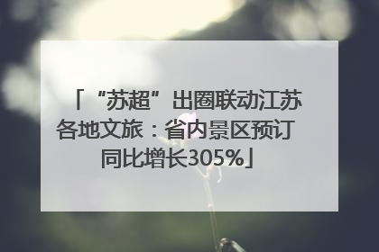 “苏超”出圈联动江苏各地文旅：省内景区预订同比增长305%