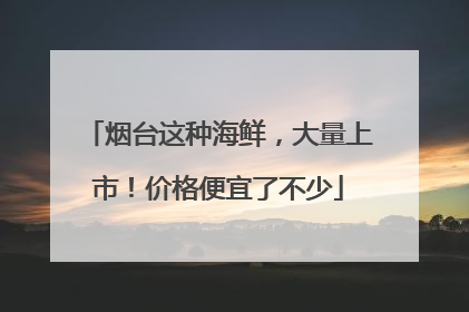 烟台这种海鲜，大量上市！价格便宜了不少