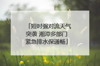 短时强对流天气突袭 湘潭多部门紧急排水保通畅