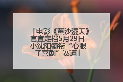 电影《黄沙漫天》官宣定档5月29日 小沈阳领衔“心眼子喜剧”赛道