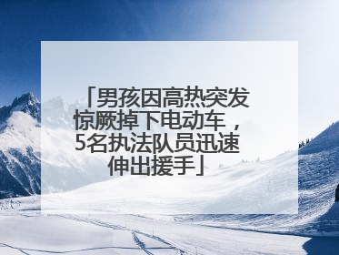 男孩因高热突发惊厥掉下电动车，5名执法队员迅速伸出援手