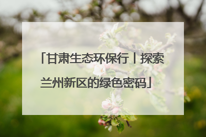 甘肃生态环保行丨探索兰州新区的绿色密码