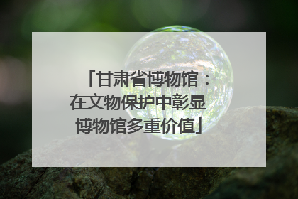 甘肃省博物馆：在文物保护中彰显博物馆多重价值