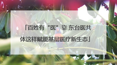 百姓有“医”靠 东台医共体这样赋能基层医疗新生态