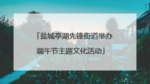 盐城亭湖先锋街道举办端午节主题文化活动