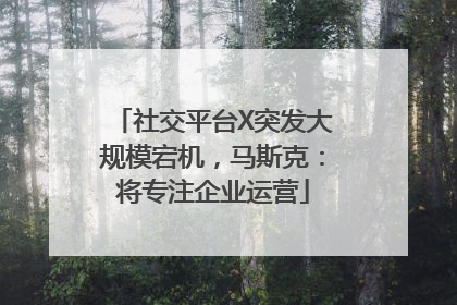 社交平台X突发大规模宕机，马斯克：将专注企业运营