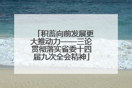 积蓄向前发展更大推动力——三论贯彻落实省委十四届九次全会精神