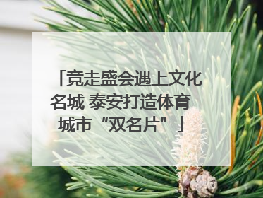 竞走盛会遇上文化名城 泰安打造体育城市“双名片”