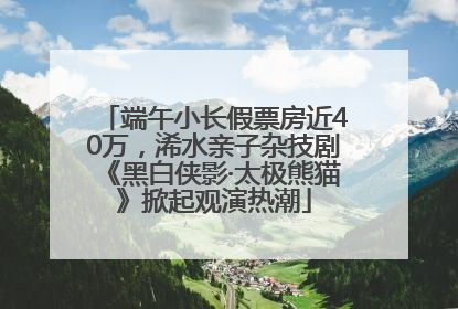 端午小长假票房近40万，浠水亲子杂技剧《黑白侠影·太极熊猫》掀起观演热潮
