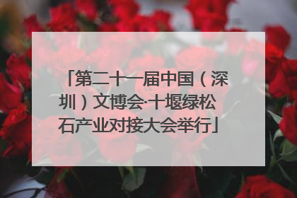 第二十一届中国（深圳）文博会·十堰绿松石产业对接大会举行