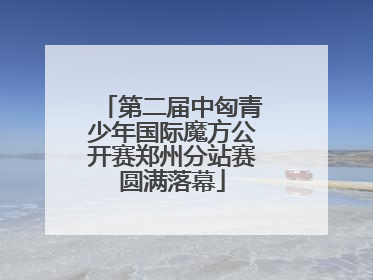 第二届中匈青少年国际魔方公开赛郑州分站赛圆满落幕