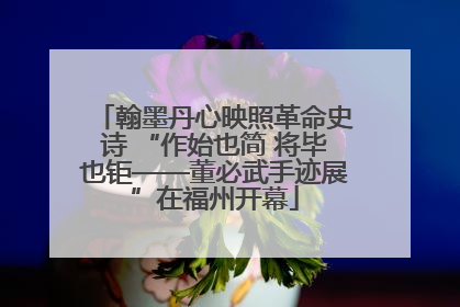 翰墨丹心映照革命史诗 “作始也简 将毕也钜——董必武手迹展”在福州开幕