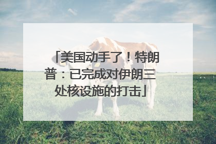 美国动手了！特朗普：已完成对伊朗三处核设施的打击