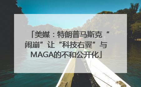 美媒：特朗普马斯克“闹崩”让“科技右翼”与MAGA的不和公开化