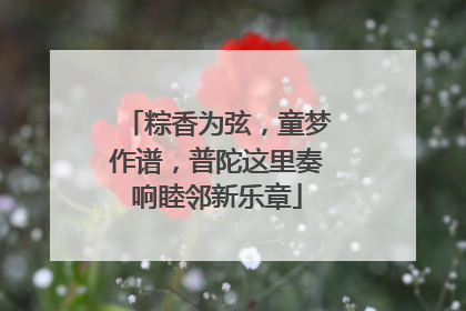 粽香为弦，童梦作谱，普陀这里奏响睦邻新乐章