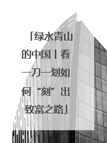 绿水青山的中国丨看一刀一划如何“刻”出致富之路