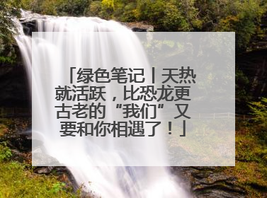绿色笔记丨天热就活跃，比恐龙更古老的“我们”又要和你相遇了！