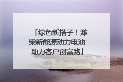 绿色新搭子！潍柴新能源动力电池助力客户创富路