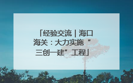 经验交流｜海口海关：大力实施“三创一建”工程