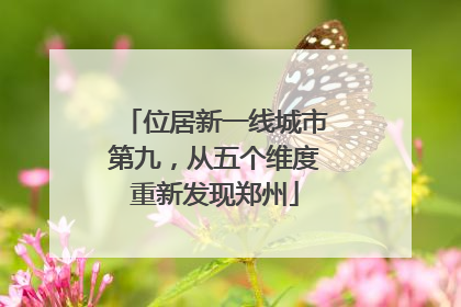 位居新一线城市第九，从五个维度重新发现郑州