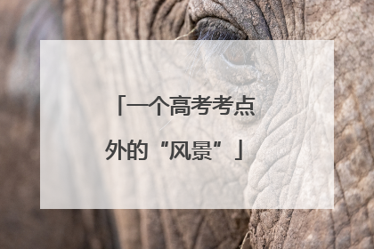 一个高考考点外的“风景”