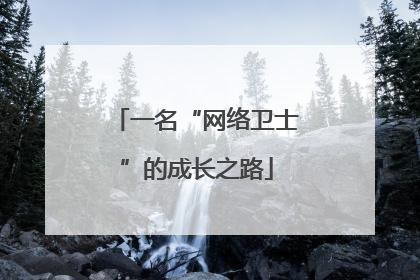 一名“网络卫士”的成长之路