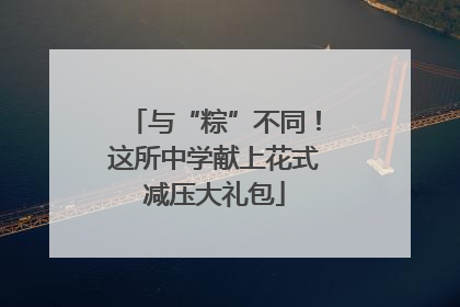 与“粽”不同！这所中学献上花式减压大礼包