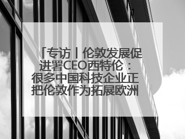 专访丨伦敦发展促进署CEO西特伦：很多中国科技企业正把伦敦作为拓展欧洲市场的门户