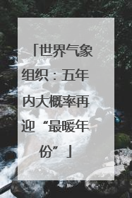 世界气象组织：五年内大概率再迎“最暖年份”