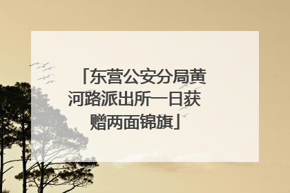 东营公安分局黄河路派出所一日获赠两面锦旗