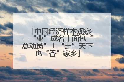 中国经济样本观察·一“业”成名丨面包“总动员”！“走”天下也“香”家乡