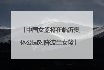 中国女篮将在临沂奥体公园对阵波兰女篮