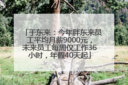 于东来：今年胖东来员工平均月薪9000元，未来员工每周仅工作36小时，年假40天起