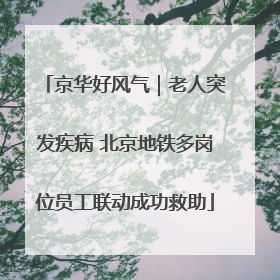 京华好风气｜老人突发疾病 北京地铁多岗位员工联动成功救助