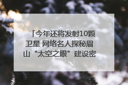 今年还将发射10颗卫星 网络名人探秘眉山“太空之眼”建设密码｜网络名人四川行