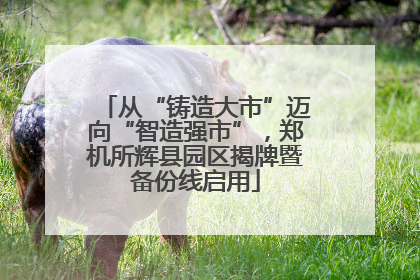 从“铸造大市”迈向“智造强市”，郑机所辉县园区揭牌暨备份线启用