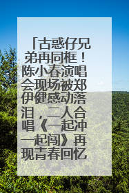 古惑仔兄弟再同框！陈小春演唱会现场被郑伊健感动落泪，二人合唱《一起冲一起闯》再现青春回忆