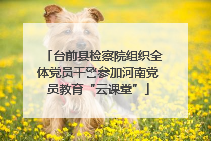 台前县检察院组织全体党员干警参加河南党员教育“云课堂”