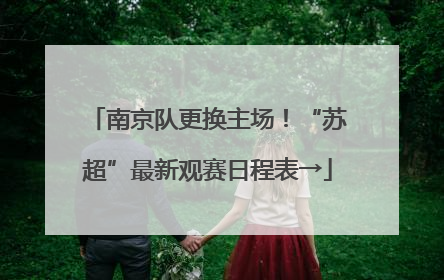 南京队更换主场！“苏超”最新观赛日程表→