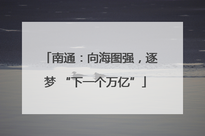 南通：向海图强，逐梦 “下一个万亿”
